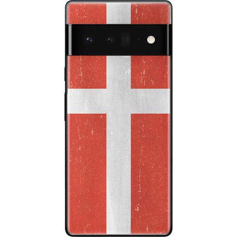 Denmark Flag Distressed Google Pixel 6 Pro Skin